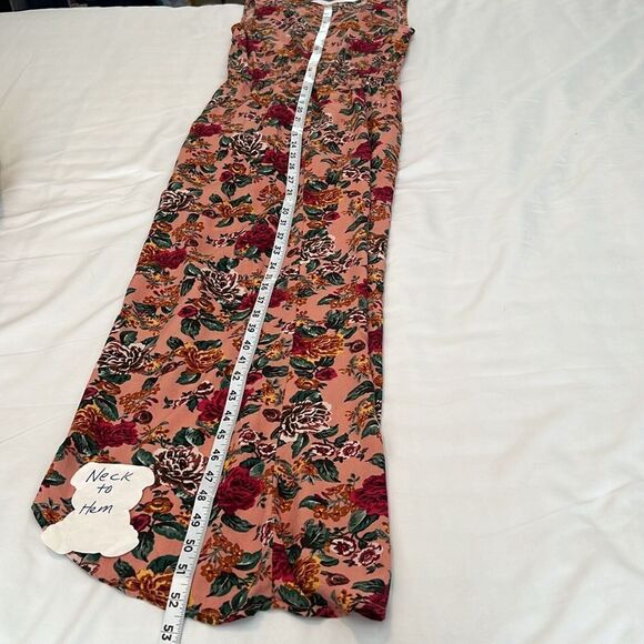 Ambiance szS flowered faux wrap bodice skirted elastic waist shorts romper EUC - Picture 11 of 11